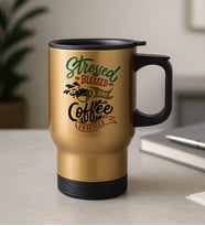 BK Gift Coffee Tasarımlı Kulplu Çelik Bardak Termos Mug 450ml-8, Sevgiliye Hediye, Arkadaşa Hediye, Eşe Hediye
