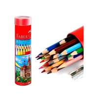 Faber Castell Kuru Boya kalemi 24Lü Teneke Kutu