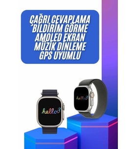 Yeni Nesil 3 Kordonlu Kol Saati 49 Mm Amoled Ekran Akıllı Saat