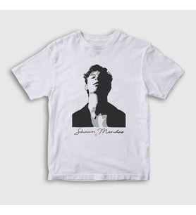 Presmono Unisex Çocuk Beyaz Shawn Mendes T-Shirt 231431tt