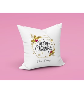 Merry Christmas Mutlu Yıllar Yeni Yıl Yastığı Kişiye Özel
