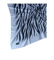 Ebruli Sport Twill Eşarp (Gümüş-Siyah)
