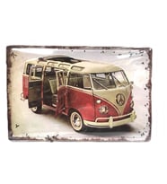 cosy home gift Retro Eskitme Volkswagen Klasik Otomobil Tablo Model Metal Kabartılmış Ev Ofis Dekor Masa Süsü