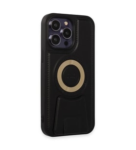 İphone 14 Pro Kılıf Merkür Magneticsafe Standlı Kapak - Siyah