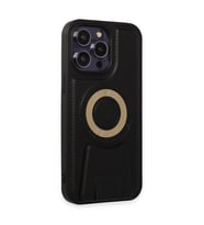İphone 14 Pro Kılıf Merkür Magneticsafe Standlı Kapak - Siyah