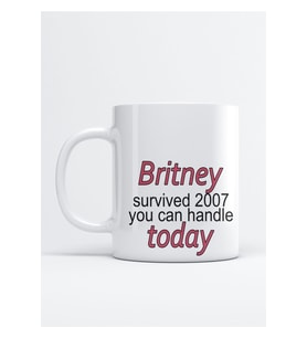 Britney Survived 2007 Baskılı Porselen Kupa Bardak