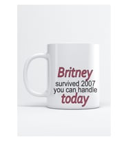 Britney Survived 2007 Baskılı Porselen Kupa Bardak