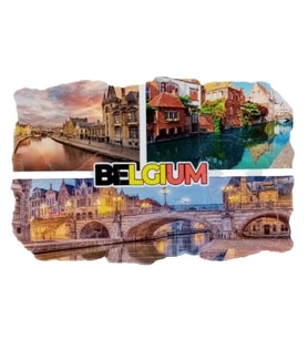 Belçika Temalı Fresco Magnet (Karışık)