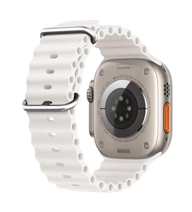 Microsonic Apple Watch Series 7 45mm Kordon Ocean Band Beyaz