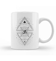 Om Symbol Sacred Geometry Kupa Bardak Porselen