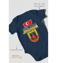 Benim Babam Jandarma Kısa Kollu Bebek Body %100 Pamuk