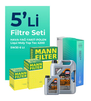 MANN Honda CR-V 2.2 Dizel Filtre Bakım Seti Liqui Moly Motor Yağlı (2006-2011) 5 Li