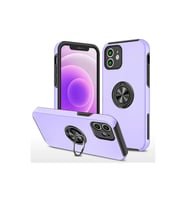 Durukar® iPhone 12 Mini Kılıf Elit Yüzüklü Kapak - Mor