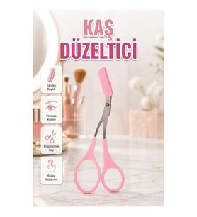 Taraklı Kaş Makası – Paslanmaz Çelik Bıçaklı Kompakt Kaş Şekillendirici