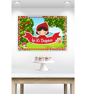 Kırmızı Başlıklı Kız Temalı Branda Afiş 50x70 cm