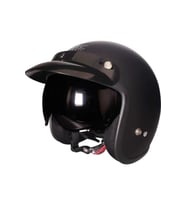 Motosiklet Chopper Cruiser Yarım Açık Kaskı Abs Malzeme Ce Güneş Vizörlü Mat Black Motor Kask