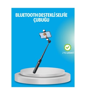 Uzunluk 130 cm Bluetooth Işıklı Selfie Çubuğu, Uzaktan Kumandalı