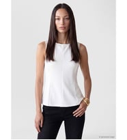 LCW EVERYDAY Beyaz Bisiklet Yaka Peplum Bluz