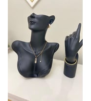 ÇELİK 3 TAŞLI ZARİF GOLD KOLYE