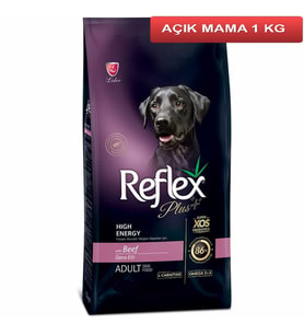 Reflex Plus Biftekli High Energy Köpek Maması 1 Kg AÇIK