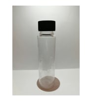 60ml Şeffaf Plastik Şişe+siyah Düz Kapak,boş Şişe,medikal Şişe,100 Adet