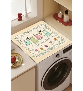 Valerine Life Çamaşır ve Kurutma Makinesi Üstü Düzenleyici Matı Örtüsü Kaymaz Sıvı Geçirmez 27CMD251