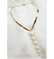 SALKIM İNCİLİ CHOKER TASMA KOLYE GOLD