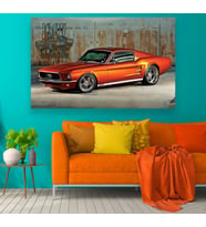 1967 Ford Mustang Kanvas Tablo