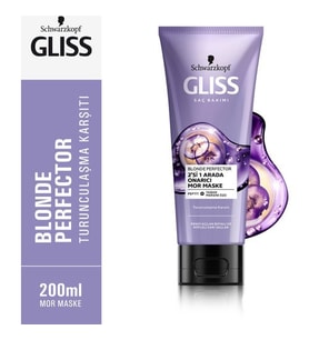 Schwarzkopf Gliss Blonde Perfector Turunculaşma Karşıtı Mor Maske 200 ml