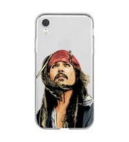 Iphone XR Uyumlu Jack Sparrow Tasarımlı Şeffaf Telefon Kılıfı