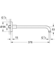 Grohe Tepe Duşu Di̇rseği̇ Rai̇hshower Modern Krom 38 Cm. (Çok Renkli)