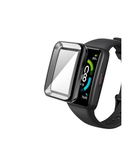 Huawei Band 6 Uyumlu Zore Watch Gard 09 Koruyucu Silikon (Siyah)