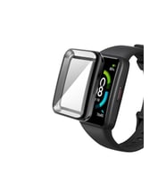 Huawei Band 6 Uyumlu Zore Watch Gard 09 Koruyucu Silikon (Siyah)