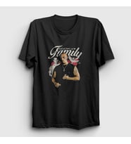 Presmono Unisex Siyah Family Fast And Furious Hızlı ve Öfkeli T-Shirt 421040tt