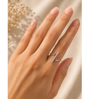 Taşlı Çubuk Silver Yüzük