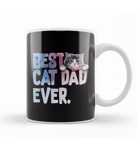 Best Cat Dad Ever Costume Gift Kupa Bardak Porselen