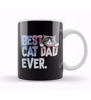 Best Cat Dad Ever Costume Gift Kupa Bardak Porselen