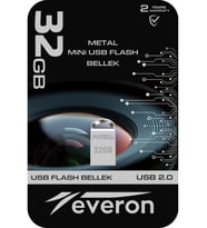 Everon 32gb Metal Usb Mini Flash Bellek (Gri)