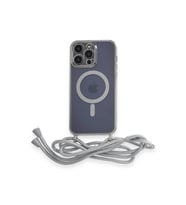 Pilelistore   iPhone 12 Pro Kılıf Divo Lazer Askılı Magsafe Kapak - Gümüş