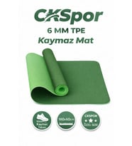 Profesyonel TPE Yoga Matı 6 mm – Kaymaz Taban Çift Katmanlı Spor Matı (Yeşil)