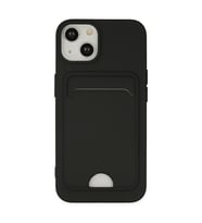 Apple iPhone 14 Plus Kılıf Kelvin Kartvizitli Silikon - Siyah