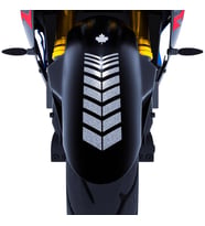 2 Adet Sport Motosiklet Çamurluk Yaldızlı Gümüş Kask Sticker Çınar Extreme