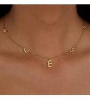 Kişiye Özel Minimal Kelebek Detaylı Harf Kolye 925K Gümüş (Gold)