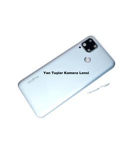 Oppo Realme C15 kasa Arka Pil Batarya Kapağı GRİ