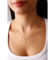 Kişiye Özel Minimal Ejderha Model Kolye 925K Gümüş (Gold)