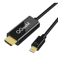 Laptop Telefon ve TV Televizyon Bağlantıları İçin Mini DisplayPort'tan HDMI'ya 1.8 Metre Kablo (Siyah)