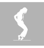Michael Jackson Araba Sticker siyah 10x20 CM (Beyaz)
