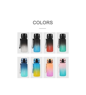 Uzspace Tritan Matara 350 ML Tritan Motivasyon Suluk (Karışık Renk 1 Adet)