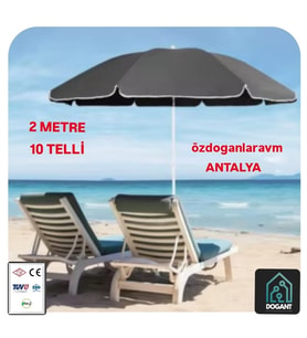 Antrasit Plaj Bahçe Şemsiyesi