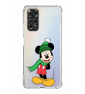 Xiaomi Redmi Note 11 Kamera ve Köşe Korumalı  Antishock Kapak Mickey Mouse Tasarımlı Şeffaf Kılıf
